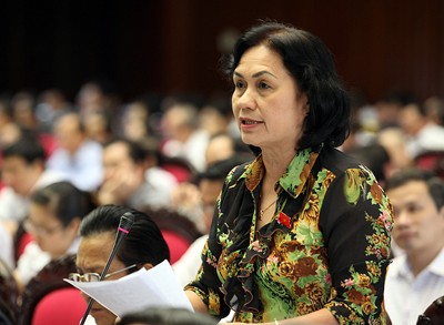 Bà Nguyễn Thị Khá - Ủy viên thường trực Ủy ban về các vấn đề xã hội của Quốc hội (Ảnh: Hoàng Hà)